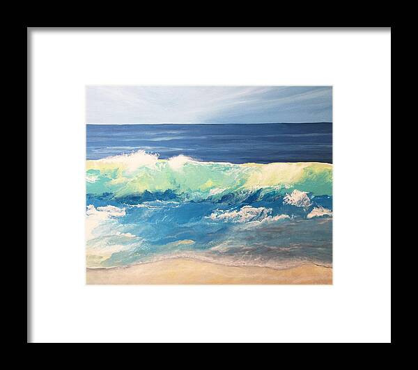 Ocean Framed Print featuring the painting Summer Vacation by Linda Bailey