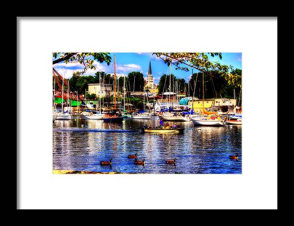Mamaroneck Framed Print featuring the photograph Summertime On The Harbor by Aurelio Zucco