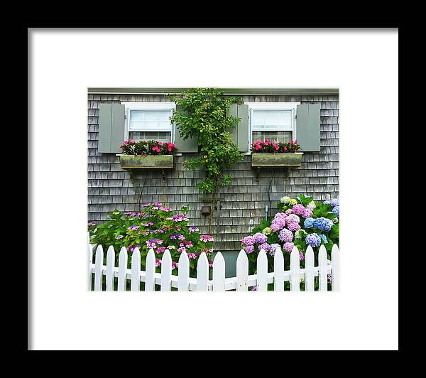 Summery Nantucket Framed Print featuring the photograph Summery Nantucket by Michelle Constantine