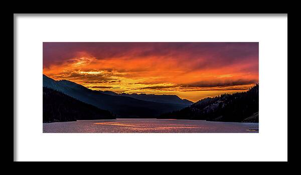 Sunset Framed Print featuring the photograph Summit Cove Sunset at Lake Dillon by Stephen Johnson