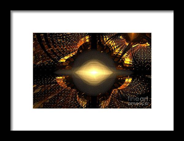 Apophysis Framed Print featuring the digital art Sun Particle Ships by Kim Sy Ok