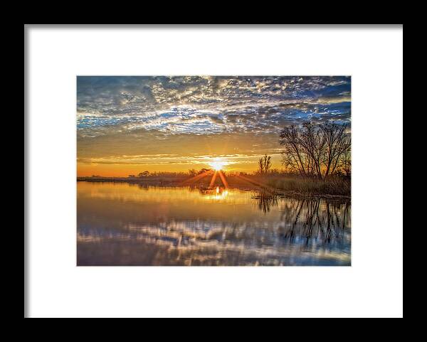 Landscape Framed Print featuring the photograph Sun Rays on San Joaquin by Marc Crumpler