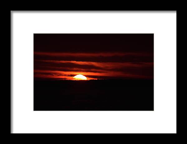 Abstract Framed Print featuring the photograph Sun Rising Above The Horizon by Lyle Crump