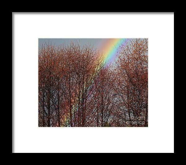 Rainbow Framed Print featuring the photograph Sunday's Rainbow by Laura Wong-Rose