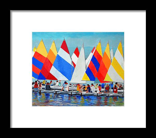 Sunfish Framed Print featuring the painting Sunfish Camp by Keith Wilkie