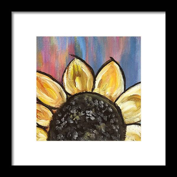 Sunflower Framed Print featuring the painting Sunflower 5 by Queen Gardner