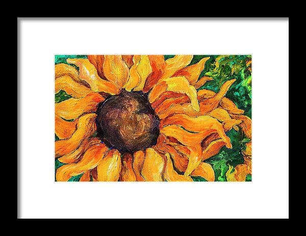 Sunflower Framed Print featuring the painting Sunflower #5 by Sally Quillin