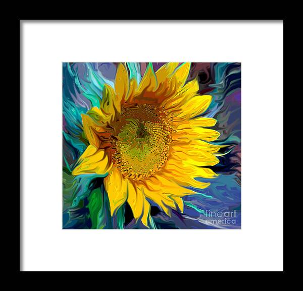 Flower Framed Print featuring the photograph Sunflower for Van Gogh by Jeanne Forsythe