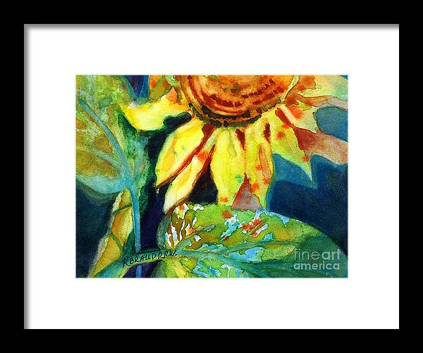 Painting Framed Print featuring the painting Sunflower Head 4 by Kathy Braud