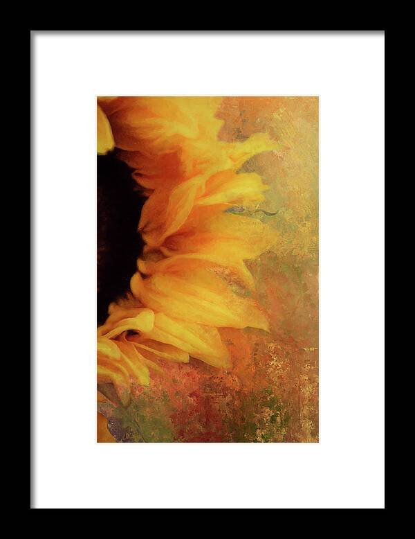 Sunflower Framed Print featuring the digital art Sunflower Impression by Terry Davis