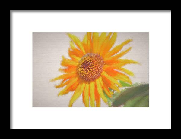Sunflower Painting Framed Print featuring the painting SUNFLOWER Painting by Debra   Vatalaro