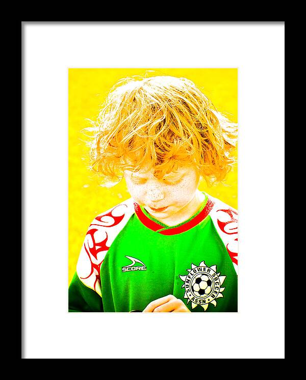 Yellow Framed Print featuring the photograph Sunflower Soccer Association by Craig Perry-Ollila