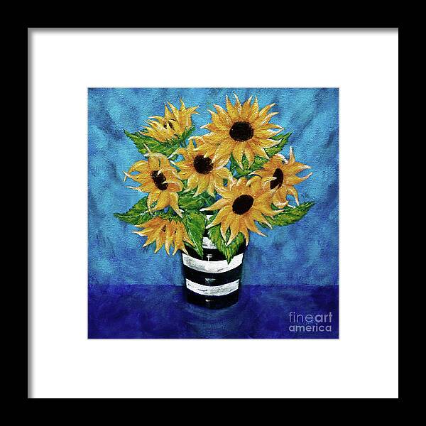 Sunflowers Framed Print featuring the photograph Sunflowers for Vincent by Cheryl Rose