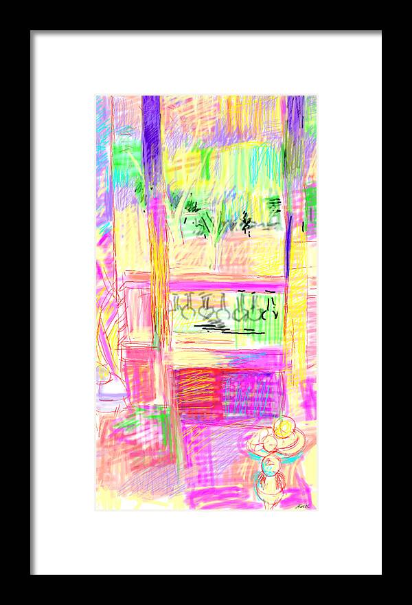 Table Framed Print featuring the digital art Sunlight Through The Window by Joe Roache