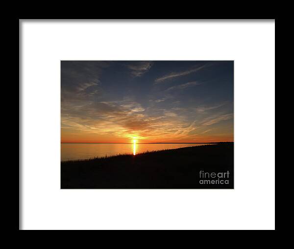 Sunset Framed Print featuring the photograph Sunlit Solitude by Ann Horn