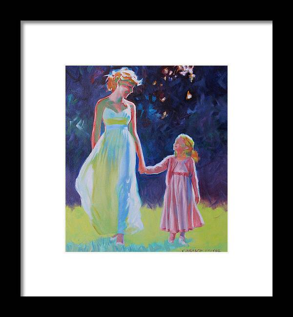 Sunlight Painting Framed Print featuring the painting Sunlit Walk by Kevin Leveque