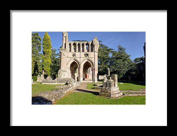 Dryburgh Framed Print featuring the photograph Sunny afternoon in Dryburgh Abbey. by Elena Perelman