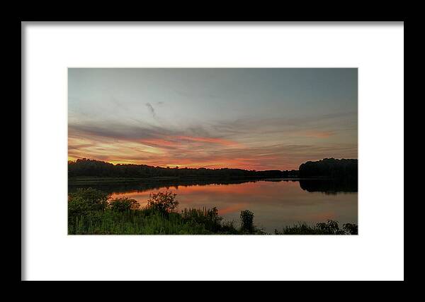  Framed Print featuring the photograph Sunny Lake Sunset by Brad Nellis