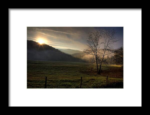 Boxley Valley Framed Print featuring the photograph Sunrise at Big Hollow by Michael Dougherty