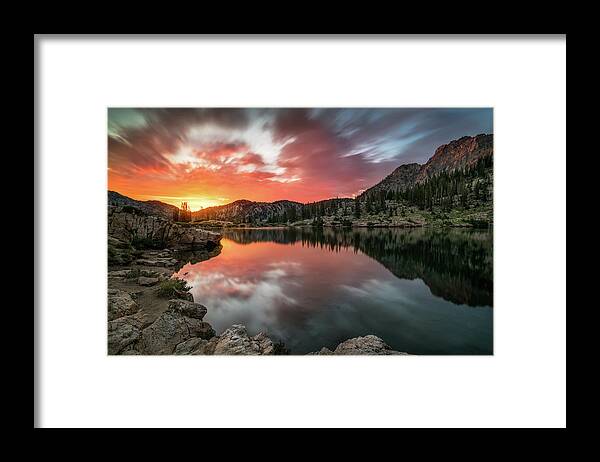 Utah Framed Print featuring the photograph Sunrise at Cecret Lake by James Udall