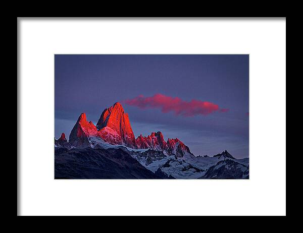 Patagonia Framed Print featuring the photograph Sunrise at Fitz Roy #3 - Patagonia by Stuart Litoff