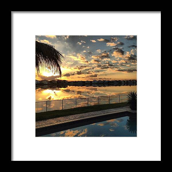  Framed Print featuring the photograph Sunrise At My House by Juan Silva
