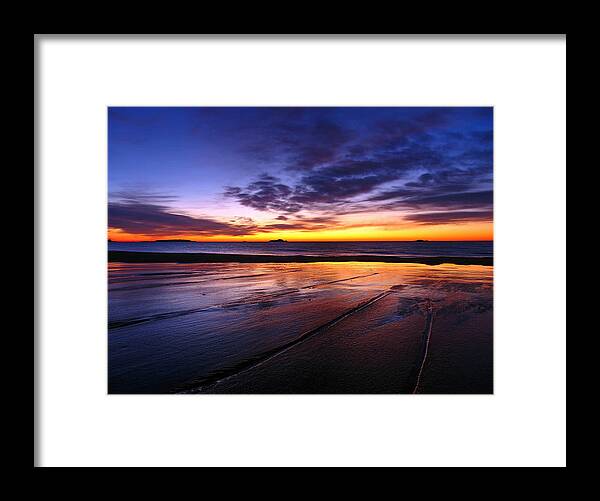 Sunrise Framed Print featuring the photograph Sunrise at Singing Beach by Juergen Roth