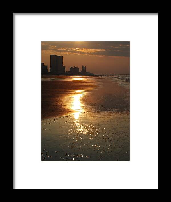 Beach Framed Print featuring the photograph Sunrise At The Beach by Eric Liller