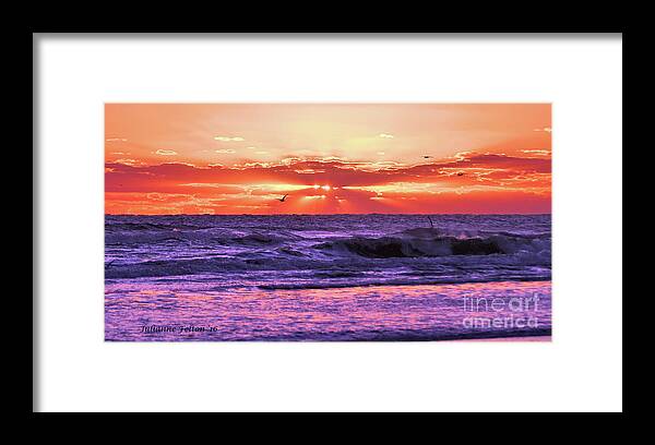 Beach Sunrise Framed Print featuring the photograph Sunrise DBShores,FL 10-23-16 by Julianne Felton