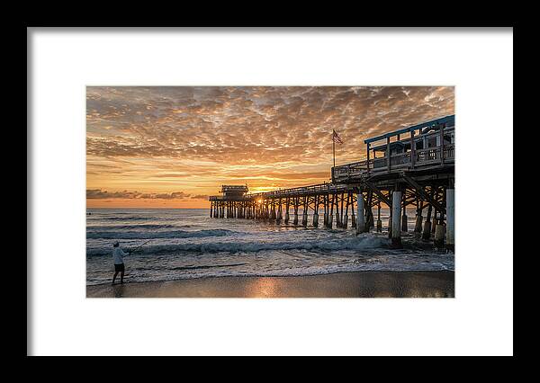 Sunrise Framed Print featuring the photograph Sunrise Fishing by Jaime Mercado