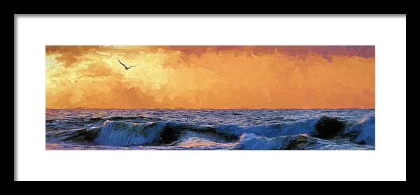 Beach Framed Print featuring the photograph Sunrise Flight in Destin by JC Findley