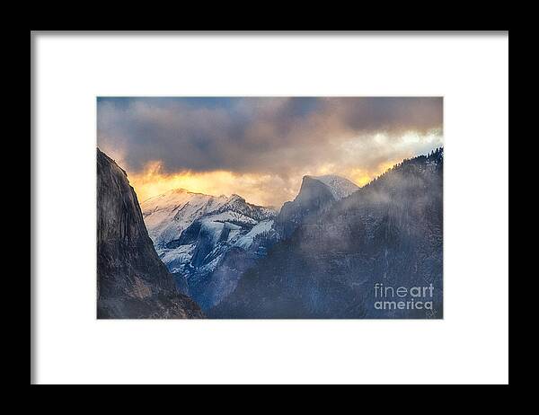 Half Dome Framed Print featuring the photograph Sunrise Half Dome by Anthony Michael Bonafede