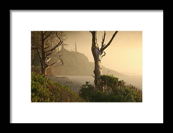 Landscape Framed Print featuring the photograph Sunrise Haze by Lori Mellen-Pagliaro