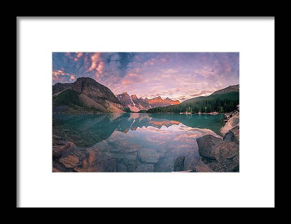 Alberta Framed Print featuring the photograph Sunrise hour at Banff by William Lee
