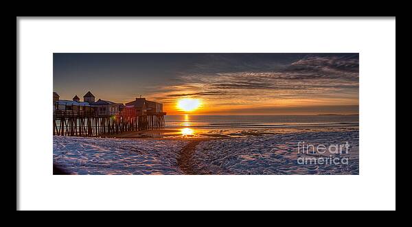 Sunrise Framed Print featuring the photograph Sunrise in Maine by David Bishop