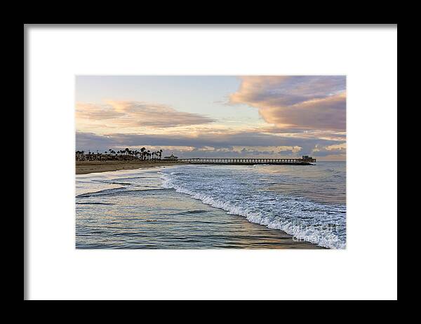 Sunrise Framed Print featuring the photograph Sunrise in Newport Beach by Eddie Yerkish