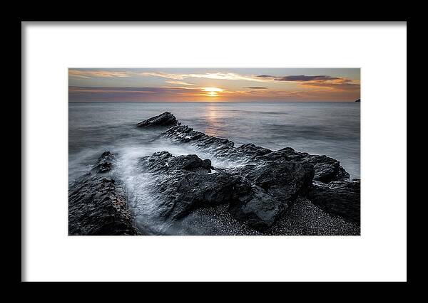 Beach Framed Print featuring the photograph Sunrise in Portmarnock - Dublin, Ireland - Seascape photography by Giuseppe Milo