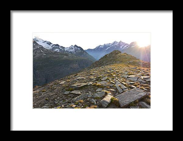 Zermatt Framed Print featuring the photograph Sunrise In The Swiss Alps by Two Small Potatoes