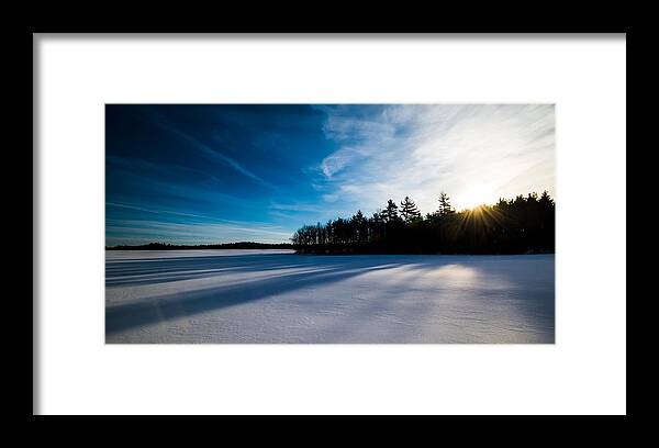 Sunrise Framed Print featuring the photograph Sunrise in Winter by Robert McKay Jones