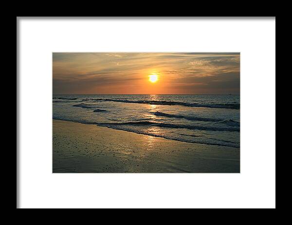 Sunset Framed Print featuring the photograph Sunrise Myrtle Beach by Scott Wood