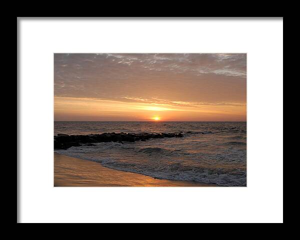 Ocean Sunrise Framed Print featuring the photograph Sunrise Ocean 74 by Joyce StJames