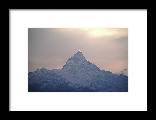 Pokhara Framed Print featuring the photograph Sunrise On Annapurna I by Lora Louise