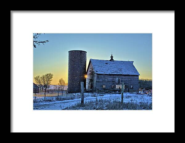 Barn Framed Print featuring the photograph Sunrise On Birch 2 by Bonfire Photography