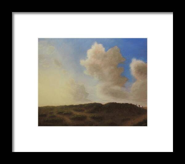 Beach Framed Print featuring the painting Sunrise on Crystal Beach by David Swint