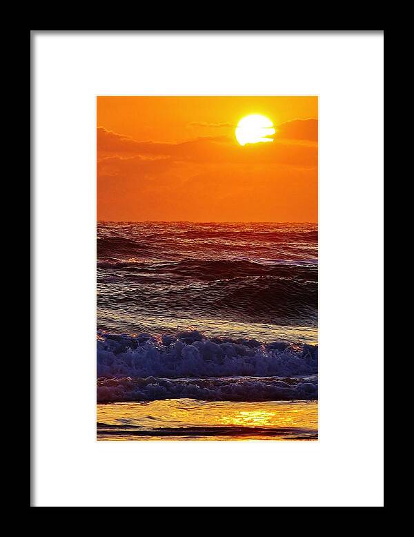 Ocean Framed Print featuring the photograph Sunrise on the Atlantic by Bruce Bley