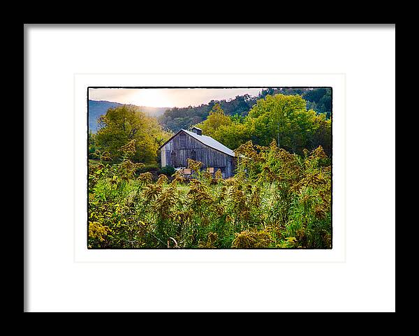 Barn Framed Print featuring the photograph Sunrise on the Farm by R Thomas Berner