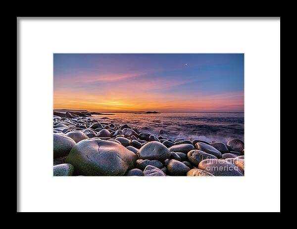 2018 Framed Print featuring the photograph Sunrise over Boulder Beach - Acadia by Craig Shaknis