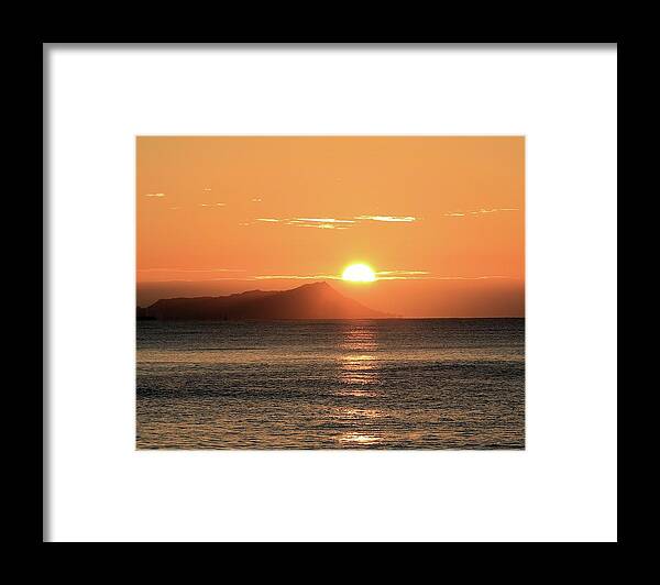 Photosbymch Framed Print featuring the photograph Sunrise over Diamond Head by M C Hood