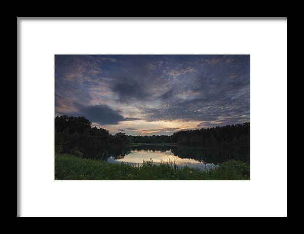 Sunrise Framed Print featuring the photograph Sunrise over Indigo Lake by David Watkins
