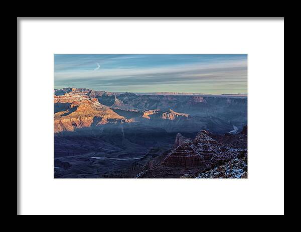 Landscape Framed Print featuring the photograph Sunrise Over The Grand Canyon by Jonathan Nguyen
